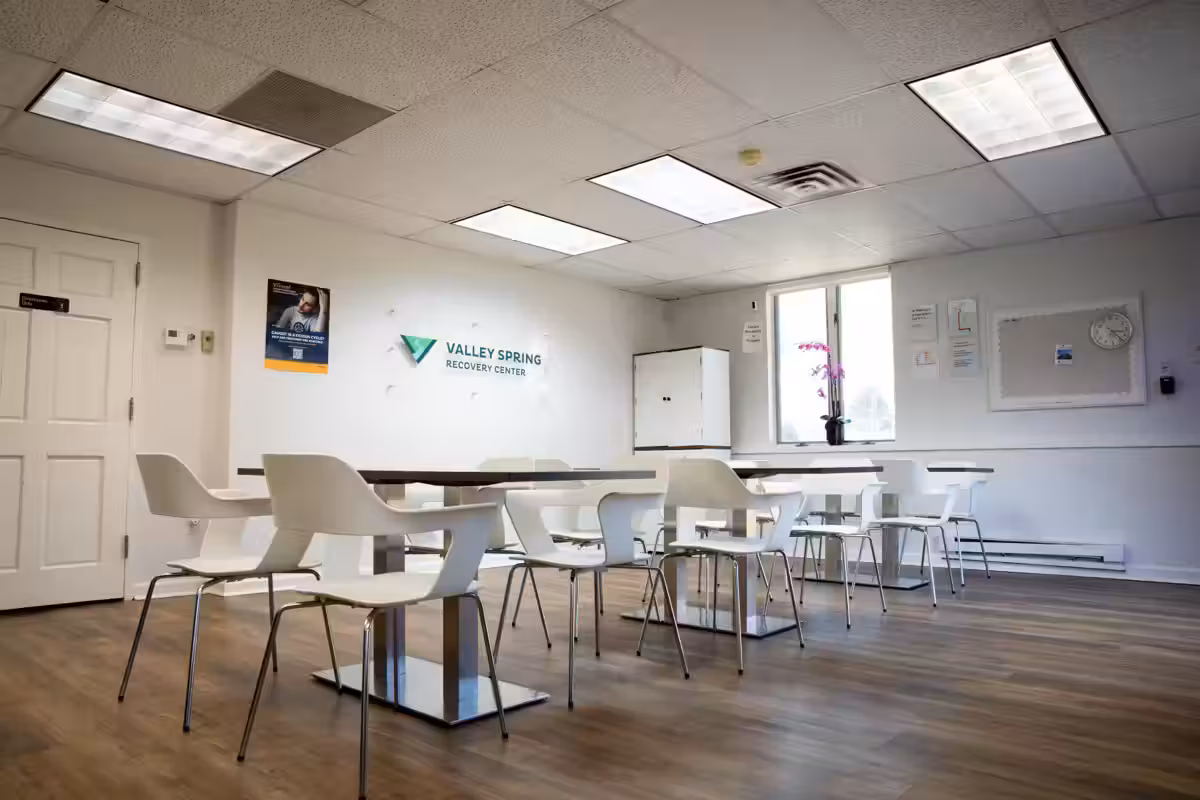 Group therapy room at Valley Spring Recovery Center in Norwood, NJ