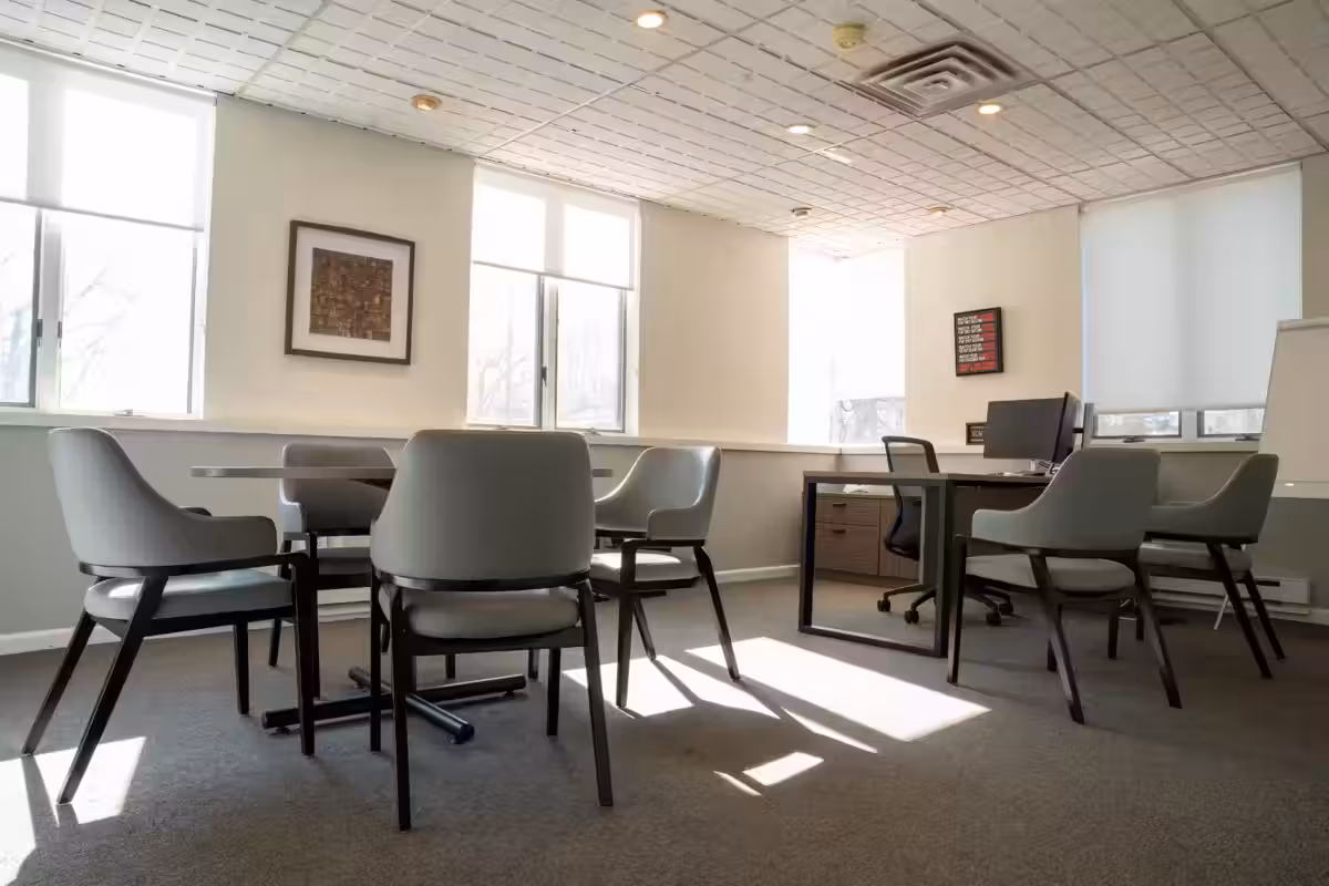 Treatment team meeting room at Valley Spring Recovery Center in Norwood, NJ