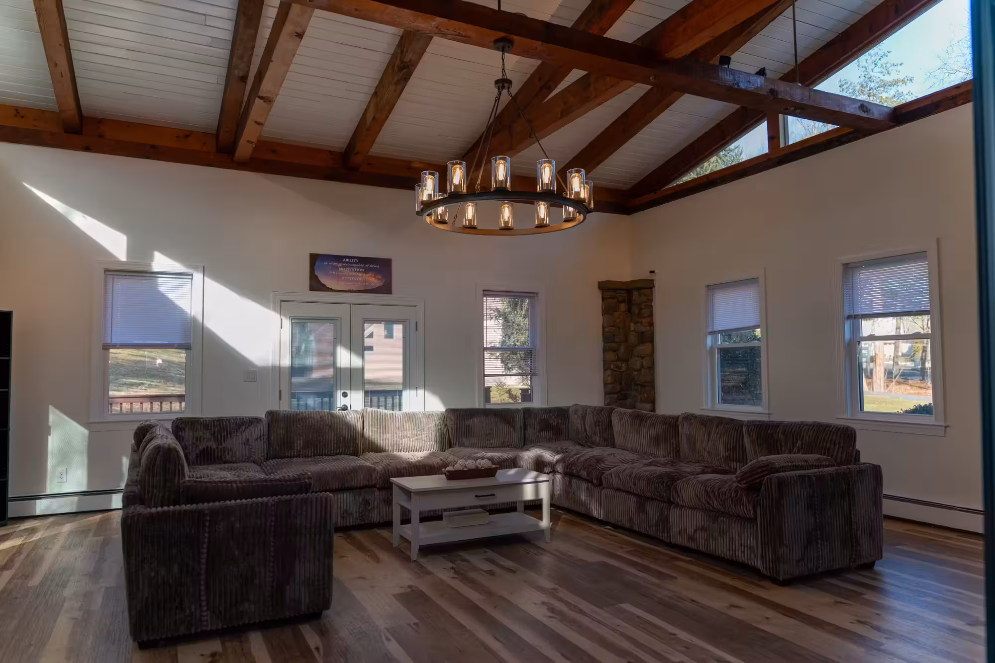 Open living area in a Valley Spring partner sober living home in New Jersey