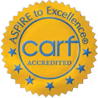 CARF Accredited — Aspire to Excellence Seal