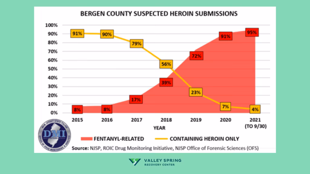 Bergen County FEntanyl and heroin facts and stats