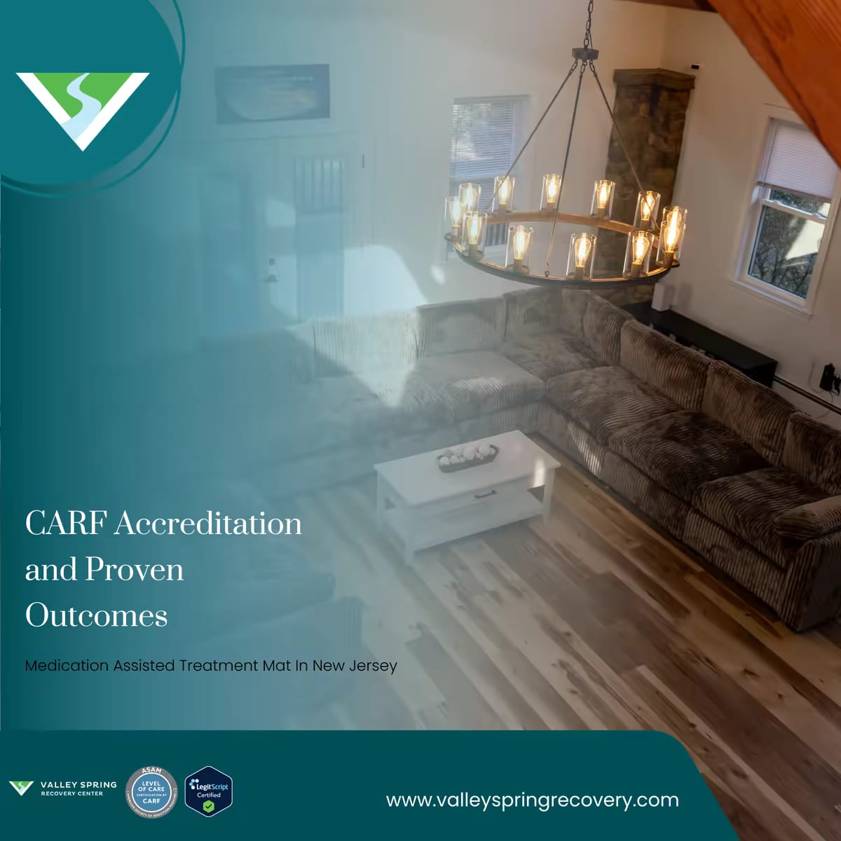 CARF accreditation displayed at Valley Spring Recovery Center in Norwood CARF accreditation displayed at Valley Spring Recovery Center in Norwood