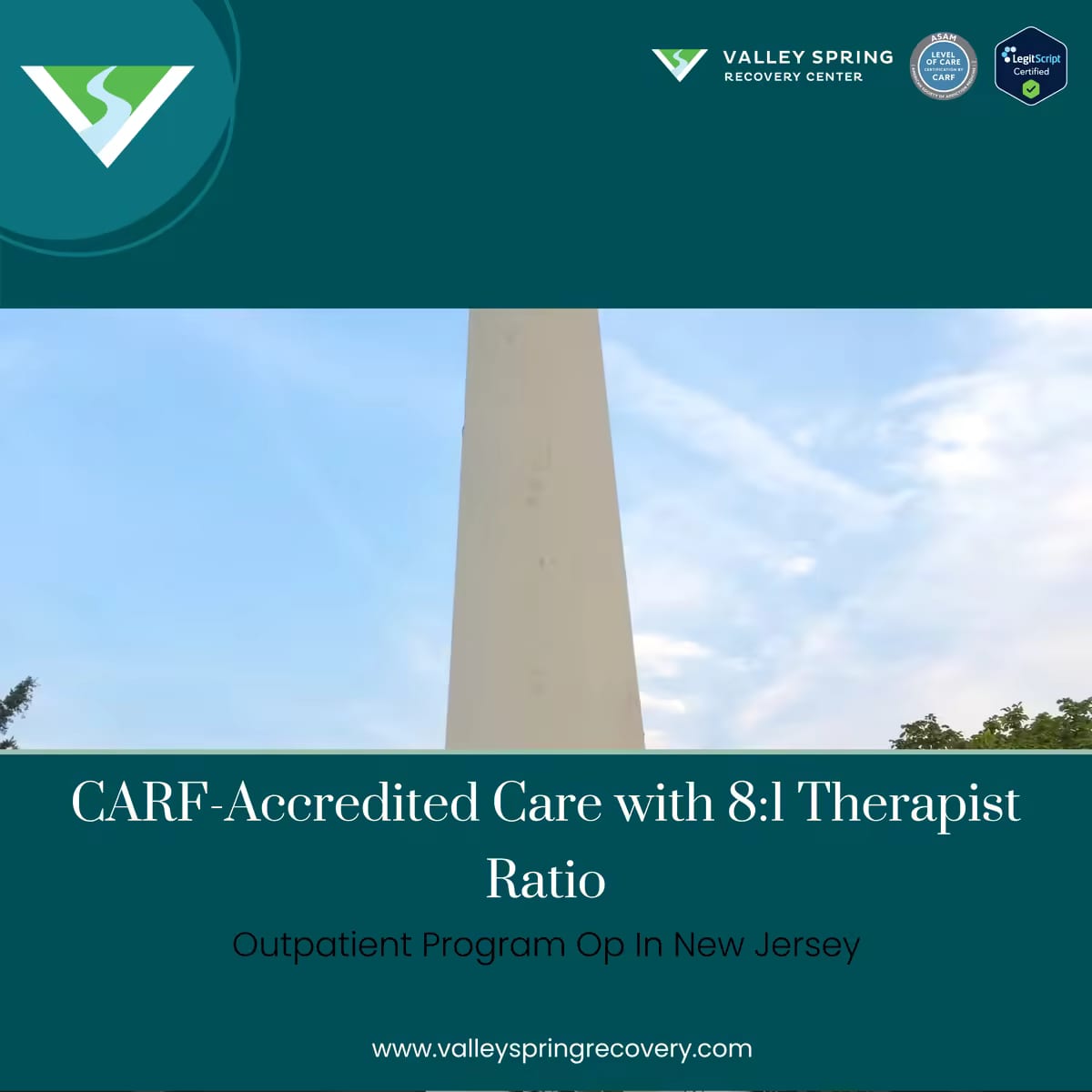 CARF-accredited outpatient session with an assigned therapist at Valley Spring Recovery Center