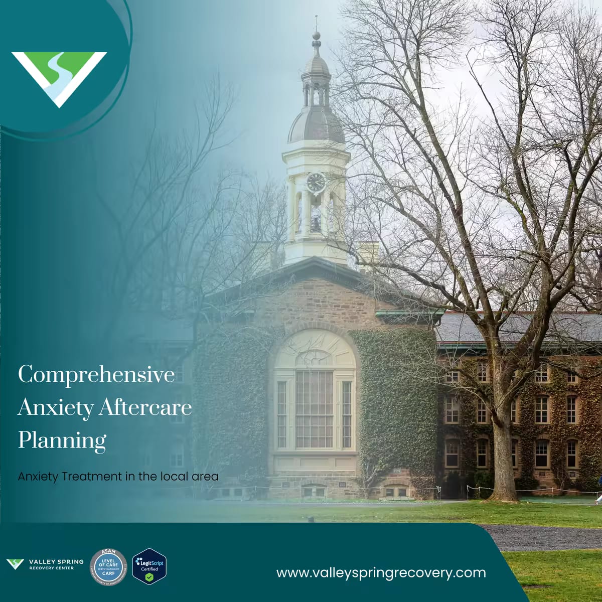 Comprehensive anxiety aftercare planning at Valley Spring Recovery Center