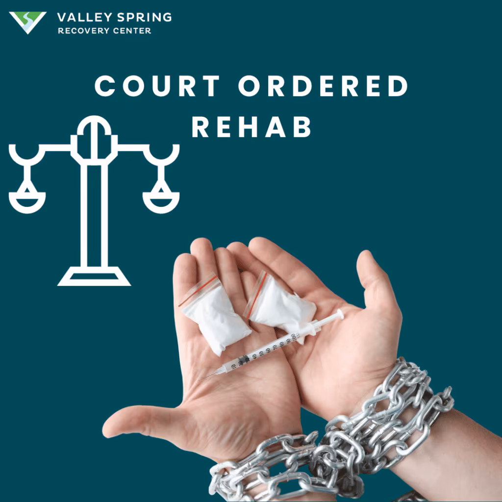 Court Ordered Rehab

Court-ordered rehab programs are judicially mandated rehabilitation programs that serve as an alternate to incarcertation for those found guilty of substance abuse related offenses. Court ordered programs offer an opportunity to address addiction issues through a substance abuse treatment program while complying with legal requirements. When a person is directed to undergo addiction treatment rather than face imprisonment, it's typically because the presiding magistrate concludes that sustained rehabilitation would be more beneficial than confinement. This approach is frequently adopted for non-aggressive, first-time transgressors. Long-term treatment is both more cost-effective and efficacious than jail time according to the American Academy of Addiction Psychiatry's analysis of substance misuse and the legal system