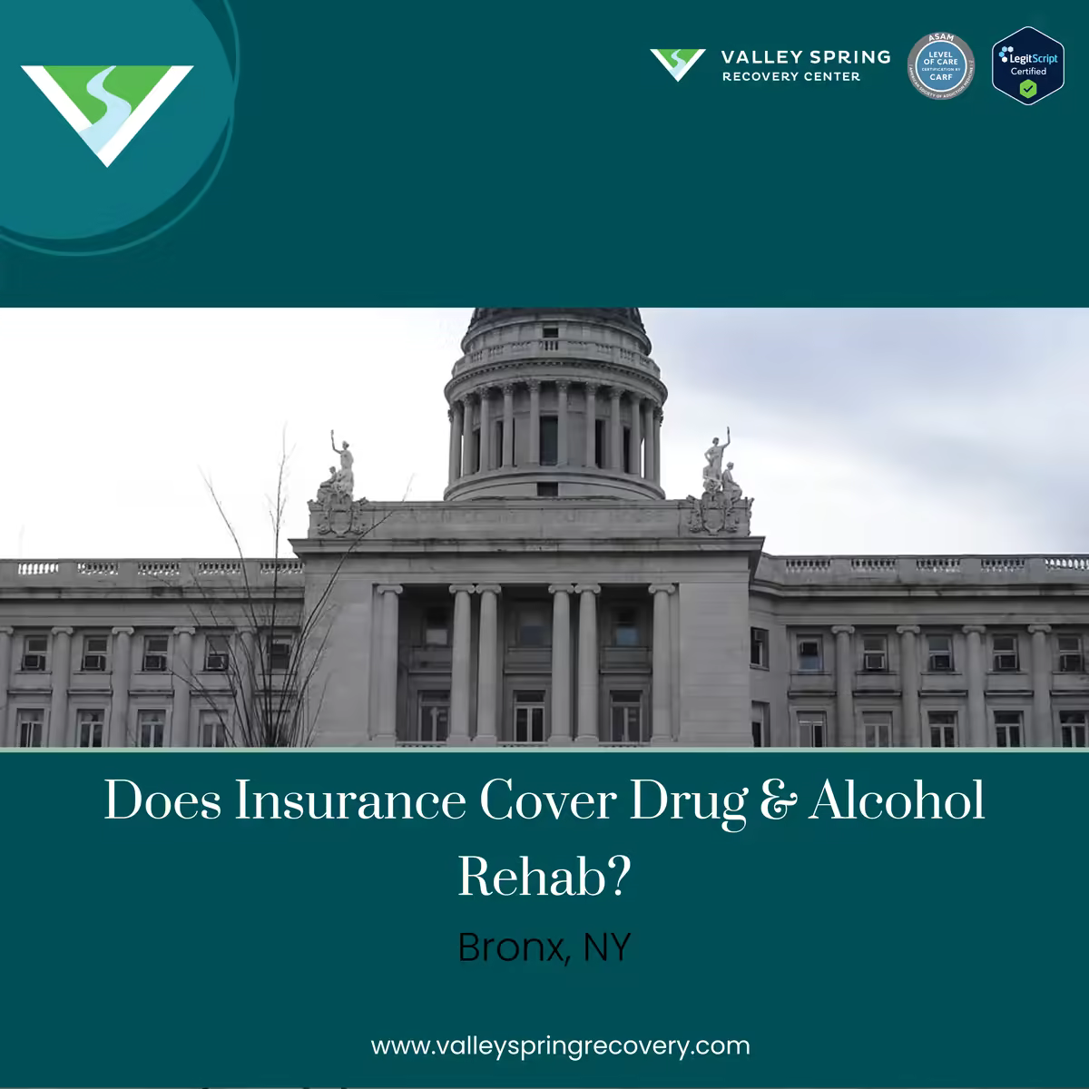 Insurance coverage for addiction treatment near Bronx, NY