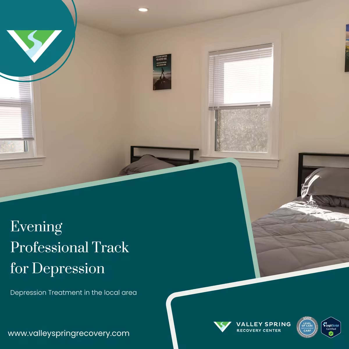 Evening outpatient therapy session for grief and loss at Valley Spring Recovery Center in Norwood, NJ