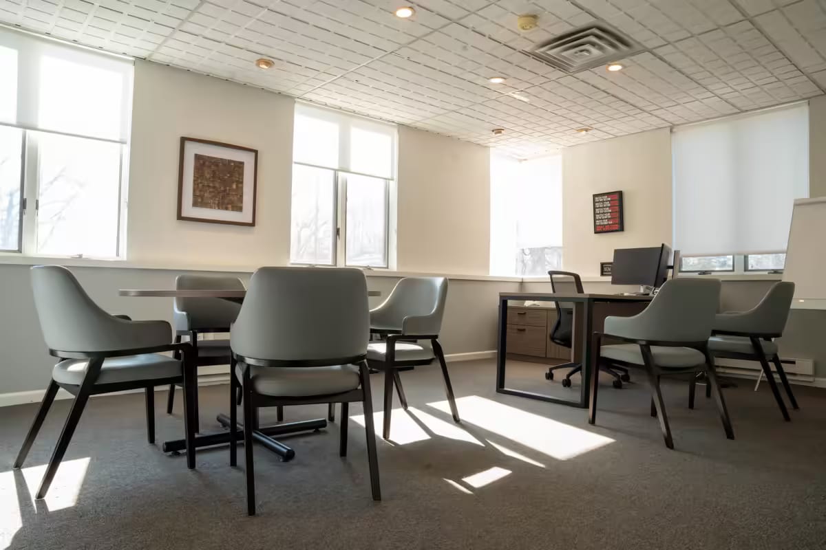 Treatment team meeting room at Valley Spring Recovery Center in Norwood, NJ