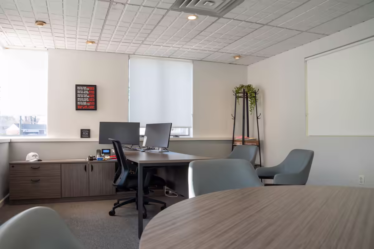 Private consultation and telehealth office at Valley Spring Recovery Center in Norwood, NJ