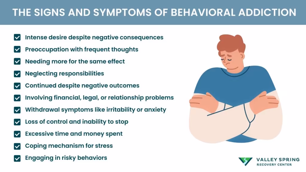 signs and symptoms of behavioral addiction