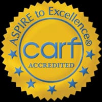 CARF Accredited — Aspire to Excellence Seal