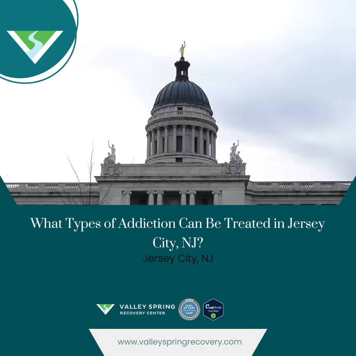 Addiction types treated near Jersey City, NJ