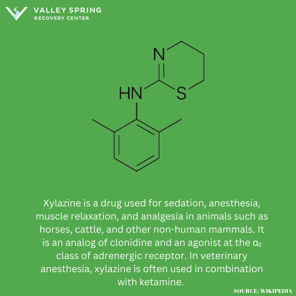 Xylazine addiction is a condition characterized by the compulsive use of xylazine, a tranquilizer drug used for sedation, anesthesia, muscle relaxation, and analgesia in animals. Originally developed for veterinary purposes, xylazine is not approved for human use but has found its way into the illicit drug market, often mixed with other addictive drugs like heroin and fentanyl to enhance their effects and high. According to the CDC, the xylazine overdose rate is rapidly increasing in the United States, with 107,081 recorded drug overdose deaths involving xylazine and opioids in 2022 alone.