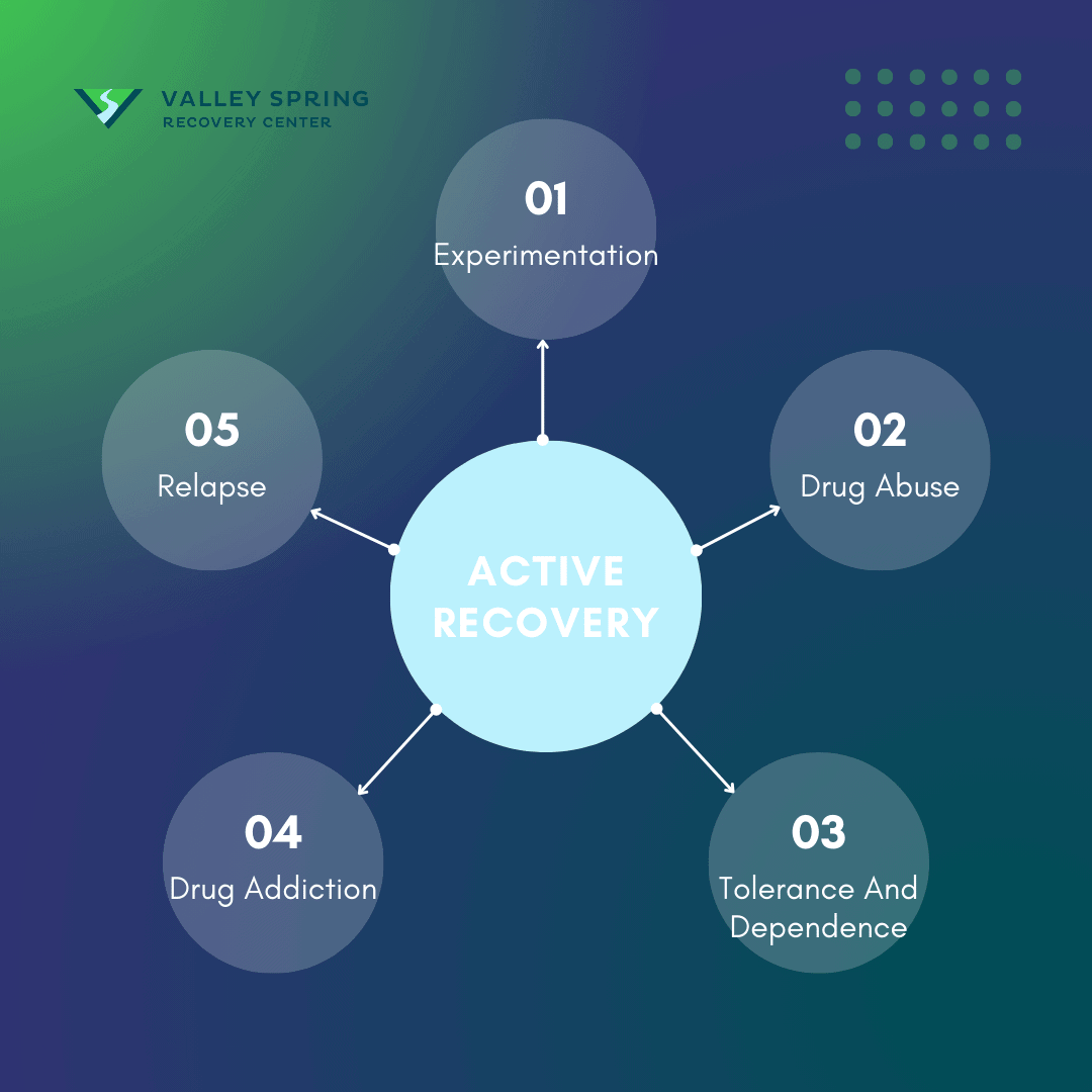 Categories And Stages Of Addiction Cycle Infographic