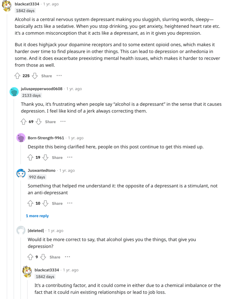 Alcohol And Depression Connection Reddit Thread
